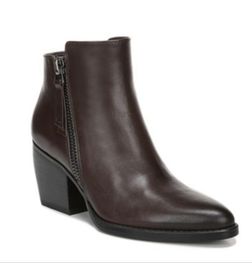 New Naturalizer Freya Leather Booties In Dark Brown Size Woman's 10 - Picture 3 of 14